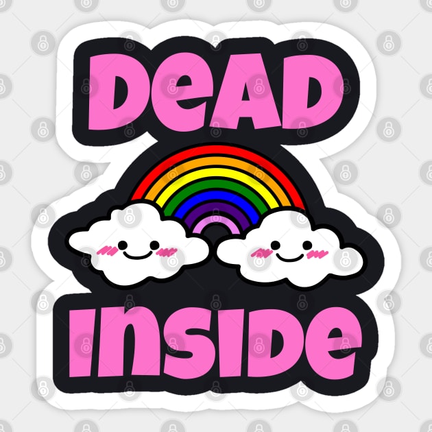 Dead Inside Rainbow Sticker by RailoImage